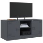Anthrazitgrauer TV-Schrank aus Stahl, 99 x 39 x 44 cm von vidaXL, TV-Möbel - Ref: Foro24-841687, Preis: 79,40 €, Rabatt: %