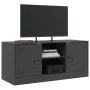Black steel TV cabinet 99x39x44 cm by vidaXL, TV Furniture - Ref: Foro24-841685, Price: 82,47 €, Discount: %