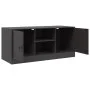 Black steel TV cabinet 99x39x44 cm by vidaXL, TV Furniture - Ref: Foro24-841685, Price: 82,47 €, Discount: %