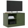TV-Möbel 2 Einheiten olivgrüner Stahl 67x39x44 cm von vidaXL, TV-Möbel - Ref: Foro24-841700, Preis: 107,46 €, Rabatt: %