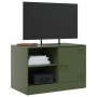 TV-Möbel 2 Einheiten olivgrüner Stahl 67x39x44 cm von vidaXL, TV-Möbel - Ref: Foro24-841700, Preis: 108,51 €, Rabatt: %