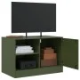 TV-Möbel 2 Einheiten olivgrüner Stahl 67x39x44 cm von vidaXL, TV-Möbel - Ref: Foro24-841700, Preis: 107,46 €, Rabatt: %