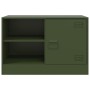 Muebles para TV 2 unidades acero verde oliva 67x39x44 cm de vidaXL, Muebles TV - Ref: Foro24-841700, Precio: 108,44 €, Descue...