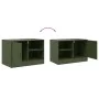 TV-Möbel 2 Einheiten olivgrüner Stahl 67x39x44 cm von vidaXL, TV-Möbel - Ref: Foro24-841700, Preis: 107,46 €, Rabatt: %