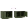 TV-Möbel 2 Einheiten olivgrüner Stahl 67x39x44 cm von vidaXL, TV-Möbel - Ref: Foro24-841700, Preis: 108,51 €, Rabatt: %