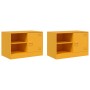 Muebles para TV 2 unidades acero amarillo mostaza 67x39x44 cm de vidaXL, Muebles TV - Ref: Foro24-841698, Precio: 109,06 €, D...