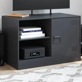 TV-Schrank aus schwarzem Stahl, 67 x 39 x 44 cm von vidaXL, TV-Möbel - Ref: Foro24-841691, Preis: 58,09 €, Rabatt: %