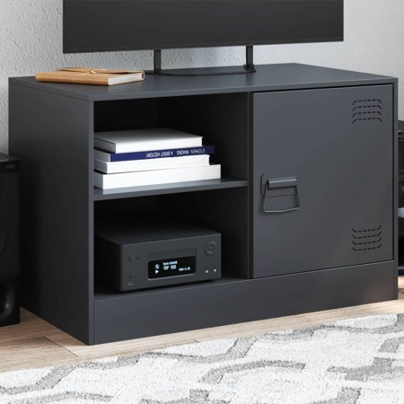 TV-Schrank aus schwarzem Stahl, 67 x 39 x 44 cm von vidaXL, TV-Möbel - Ref: Foro24-841691, Preis: 65,24 €, Rabatt: %