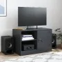 TV-Schrank aus schwarzem Stahl, 67 x 39 x 44 cm von vidaXL, TV-Möbel - Ref: Foro24-841691, Preis: 58,09 €, Rabatt: %