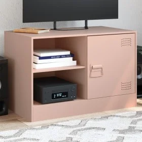 Rosafarbener TV-Schrank aus Stahl, 67 x 39 x 44 cm von vidaXL, TV-Möbel - Ref: Foro24-841693, Preis: 60,92 €, Rabatt: %