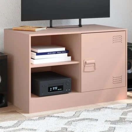 Pink steel TV cabinet 67x39x44 cm by vidaXL, TV Furniture - Ref: Foro24-841693, Price: 60,92 €, Discount: %