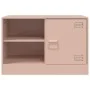 Rosafarbener TV-Schrank aus Stahl, 67 x 39 x 44 cm von vidaXL, TV-Möbel - Ref: Foro24-841693, Preis: 60,92 €, Rabatt: %