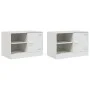 TV furniture 2 units white steel 67x39x44 cm by vidaXL, TV Furniture - Ref: Foro24-841702, Price: 107,46 €, Discount: %