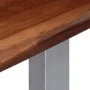 Console table 115x35x76 cm solid acacia wood and iron by vidaXL, Side tables - Ref: Foro24-247830, Price: 114,82 €, Discount: %