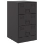 Mesita de noche acero negra 34,5x39x62 cm de vidaXL, Mesitas de noche - Ref: Foro24-841775, Precio: 105,88 €, Descuento: %