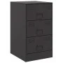 Nachttisch aus schwarzem Stahl, 34,5 x 39 x 62 cm von vidaXL, Nachttische - Ref: Foro24-841775, Preis: 103,03 €, Rabatt: %