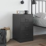 Mesita de noche acero negra 34,5x39x62 cm de vidaXL, Mesitas de noche - Ref: Foro24-841775, Precio: 105,88 €, Descuento: %