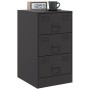 Mesita de noche acero negra 34,5x39x62 cm de vidaXL, Mesitas de noche - Ref: Foro24-841775, Precio: 105,88 €, Descuento: %