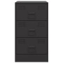 Mesita de noche acero negra 34,5x39x62 cm de vidaXL, Mesitas de noche - Ref: Foro24-841775, Precio: 105,88 €, Descuento: %