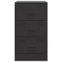Nachttisch aus schwarzem Stahl, 34,5 x 39 x 62 cm von vidaXL, Nachttische - Ref: Foro24-841775, Preis: 103,03 €, Rabatt: %