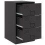 Mesita de noche acero negra 34,5x39x62 cm de vidaXL, Mesitas de noche - Ref: Foro24-841775, Precio: 105,88 €, Descuento: %