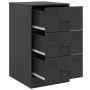 Nachttisch aus schwarzem Stahl, 34,5 x 39 x 62 cm von vidaXL, Nachttische - Ref: Foro24-841775, Preis: 103,03 €, Rabatt: %