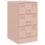 Pink steel nightstand 34.5x39x62 cm by vidaXL, Nightstands - Ref: Foro24-841777, Price: 78,60 €, Discount: %