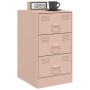 Pink steel nightstand 34.5x39x62 cm by vidaXL, Nightstands - Ref: Foro24-841777, Price: 78,60 €, Discount: %