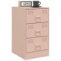 Rosafarbener Nachttisch aus Stahl, 34,5 x 39 x 62 cm von vidaXL, Nachttische - Ref: Foro24-841777, Preis: 77,84 €, Rabatt: %