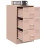 Rosafarbener Nachttisch aus Stahl, 34,5 x 39 x 62 cm von vidaXL, Nachttische - Ref: Foro24-841777, Preis: 77,84 €, Rabatt: %