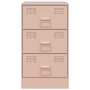 Pink steel nightstand 34.5x39x62 cm by vidaXL, Nightstands - Ref: Foro24-841777, Price: 78,60 €, Discount: %