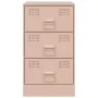 Rosafarbener Nachttisch aus Stahl, 34,5 x 39 x 62 cm von vidaXL, Nachttische - Ref: Foro24-841777, Preis: 77,84 €, Rabatt: %