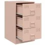 Rosafarbener Nachttisch aus Stahl, 34,5 x 39 x 62 cm von vidaXL, Nachttische - Ref: Foro24-841777, Preis: 77,84 €, Rabatt: %