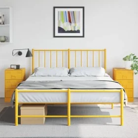 Mesitas de noche 2 uds acero amarillo mostaza 34,5x39x62 cm de vidaXL, Mesitas de noche - Ref: Foro24-841782, Precio: 140,58 ...