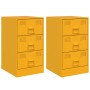 Mesitas de noche 2 uds acero amarillo mostaza 34,5x39x62 cm de vidaXL, Mesitas de noche - Ref: Foro24-841782, Precio: 141,88 ...
