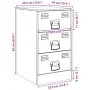 Nachttische 2 Stück senfgelber Stahl 34,5x39x62 cm von vidaXL, Nachttische - Ref: Foro24-841782, Preis: 140,58 €, Rabatt: %
