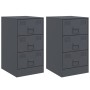 Nightstands 2 units anthracite gray 34.5x39x62 cm by vidaXL, Nightstands - Ref: Foro24-841780, Price: 157,68 €, Discount: %