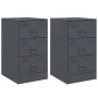 Nightstands 2 units anthracite gray 34.5x39x62 cm by vidaXL, Nightstands - Ref: Foro24-841780, Price: 155,98 €, Discount: %