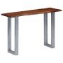 Console table 115x35x76 cm solid acacia wood and iron by vidaXL, Side tables - Ref: Foro24-247830, Price: 116,24 €, Discount: %