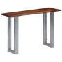 Console table 115x35x76 cm solid acacia wood and iron by vidaXL, Side tables - Ref: Foro24-247830, Price: 114,82 €, Discount: %