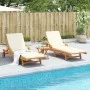 Liegen mit Tisch 2 Einheiten aus massivem Akazienholz von vidaXL, Liegen - Ref: Foro24-3206367, Preis: 486,17 €, Rabatt: %