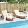 Loungers with table 2 units solid acacia wood by vidaXL, Loungers - Ref: Foro24-3206367, Price: 460,65 €, Discount: %