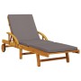 Sonnenliegen mit Kissen 2 Stück massives Akazienholz 200x68x83 cm von vidaXL, Liegen - Ref: Foro24-3206373, Preis: 461,30 €, ...
