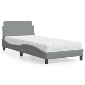 Cama con colchón tela gris claro 80x200 cm de vidaXL, Camas y somieres - Ref: Foro24-3208284, Precio: 232,63 €, Descuento: %