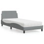 Cama con colchón tela gris claro 80x200 cm de vidaXL, Camas y somieres - Ref: Foro24-3208284, Precio: 236,87 €, Descuento: %