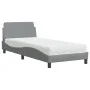 Bett mit hellgrauer Stoffmatratze 80x200 cm von vidaXL, Betten und Lattenroste - Ref: Foro24-3208284, Preis: 232,40 €, Rabatt: %