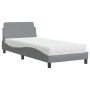 Cama con colchón tela gris claro 80x200 cm de vidaXL, Camas y somieres - Ref: Foro24-3208284, Precio: 236,87 €, Descuento: %