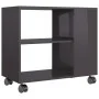 Glossy gray plywood side table 70x35x55 cm by vidaXL, Side tables - Ref: Foro24-802128, Price: 45,05 €, Discount: %