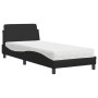 Bett mit schwarzer Kunstledermatratze 90x190 cm von vidaXL, Betten und Lattenroste - Ref: Foro24-3208317, Preis: 233,37 €, Ra...