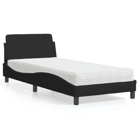 Bed with black fabric mattress 80x200 cm by vidaXL, Beds and slatted bases - Ref: Foro24-3208286, Price: 227,10 €, Discount: %